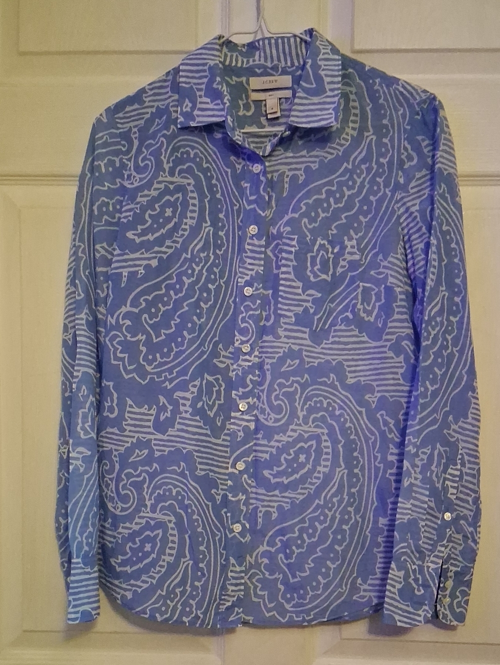 J. Crew Blue Paisley Button-Down Shirt